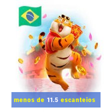 menos de 11.5 escanteios